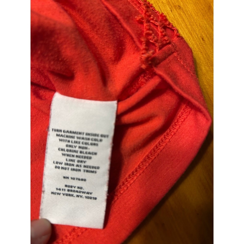 Ruby Rd Coral Pink‎ Crochet Overlay Top 3/4 Sleeve Oversized Blouse Boho Coastal - Picture 6 of 11